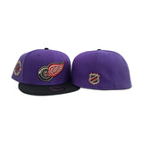 Purple Detroit Red Wings Black Visor Green Bottom 1926 Inaugural Season Side Patch New Era 59Fifty Fitted