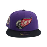 Purple Detroit Red Wings Black Visor Green Bottom 1926 Inaugural Season Side Patch New Era 59Fifty Fitted
