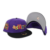 Purple Houston Astros Black Visor Gray Bottom 20th Anniversary Side Patch New Era 59Fifty Fitted