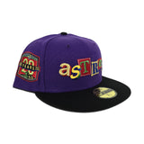 Purple Houston Astros Black Visor Gray Bottom 20th Anniversary Side Patch New Era 59Fifty Fitted