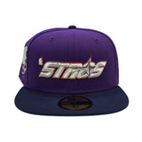 Purple Houston 'stros Navy Blue Visor Gray Bottom 35 Great Years Side Patch New Era 59Fifty Fitted