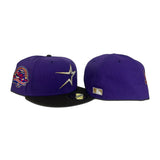 Purple Houston Astros Black Visor Gray Bottom 45th Anniversary Side Patch New Era 59Fifty Fitted