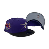 Purple Houston Astros Black Visor Gray Bottom 45th Anniversary Side Patch New Era 59Fifty Fitted