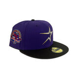 Purple Houston Astros Black Visor Gray Bottom 45th Anniversary Side Patch New Era 59Fifty Fitted