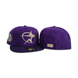 Light Purple Houston Astros Dark Purple Visor Gray Bottom 2005 World Series Side Patch New Era 59Fifty Fitted