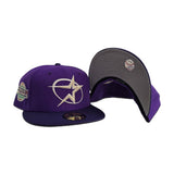 Light Purple Houston Astros Dark Purple Visor Gray Bottom 2005 World Series Side Patch New Era 59Fifty Fitted