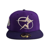 Light Purple Houston Astros Dark Purple Visor Gray Bottom 2005 World Series Side Patch New Era 59Fifty Fitted