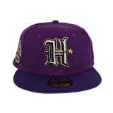 Grape Purple Houston Texans Purple Visor Gray Bottom 2002 Inaugural Season Side Patch New Era 59Fifty Fitted