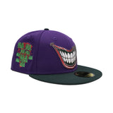 Purple Joker Villain Marvel/DC Comicss Green Visor Gray Bottom HA Ha Ha Ha Side Patch New Era 59Fifty Fitted