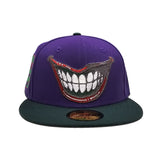 Purple Joker Villain Marvel/DC Comicss Green Visor Gray Bottom HA Ha Ha Ha Side Patch New Era 59Fifty Fitted