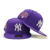 Swarovski Crystal Purple New York Yankees 2000 World Series Side Patch Silver Bottom New Era 59Fifty Fitted