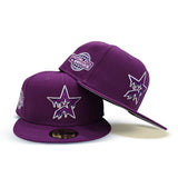 Grape Purple Houston Astros Drip Logo Gray Bottom 2005 World Series Side Patch New Era 59Fifty Fitted