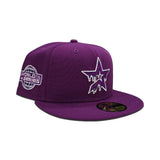 Grape Purple Houston Astros Drip Logo Gray Bottom 2005 World Series Side Patch New Era 59Fifty Fitted