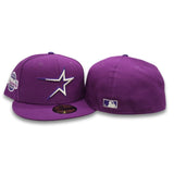 Grape Purple Houston Astros Gray Bottom 2005 World Series Side Patch New Era 59Fifty Fitted