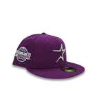 Grape Purple Houston Astros Gray Bottom 2005 World Series Side Patch New Era 59Fifty Fitted