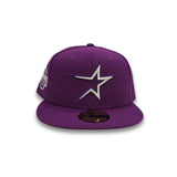 Grape Purple Houston Astros Gray Bottom 2005 World Series Side Patch New Era 59Fifty Fitted