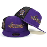 Purple Trucker Houston Astros Gray Bottom Celebrating 45 Years Side Patch New Era 59Fifty Fitted