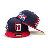 Navy Blue Dominican Republic Red Visor Gray Bottom 2023 World Baseball Classic New Era 59Fifty Fitted