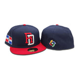 Navy Blue Dominican Republic Red Visor Gray Bottom 2023 World Baseball Classic New Era 59Fifty Fitted