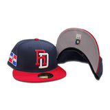 Navy Blue Dominican Republic Red Visor Gray Bottom 2023 World Baseball Classic New Era 59Fifty Fitted