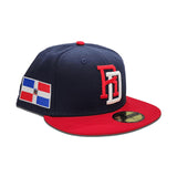 Navy Blue Dominican Republic Red Visor Gray Bottom 2023 World Baseball Classic New Era 59Fifty Fitted