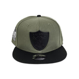 Oliver Green Las Vegas Raiders Black Visor 60th Anniversary Side Patch New Era Metal Badge 9Fifty Snapback