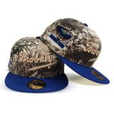 Real Tree Camo Brooklyn Dodgers Royal Blue Visor Green Bottom Ebbets Field Side Patch New Era 59Fifty Fitted