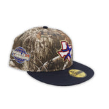 Real Tree Camo Houston Astros Navy Blue Visor Gray Bottom Celebrating 2005 World Series Side Patch New Era 59Fifty Fitted