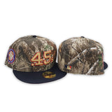 Real Tree Camo Houston Colt .45's Navy Blue Visor Red Bottom Celebrating 40 Years Side Patch New Era 59Fifty Fitted