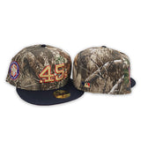 Real Tree Camo Houston Colt .45's Navy Blue Visor Red Bottom Celebrating 40 Years Side Patch New Era 59Fifty Fitted