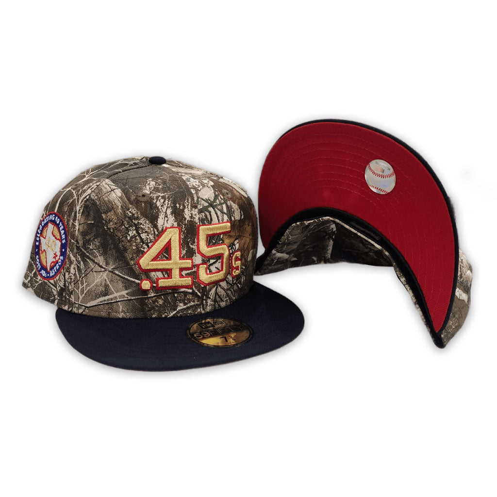 Real Tree Camo Houston Colt .45's Navy Blue Visor Red Bottom Celebrati –  Exclusive Fitted Inc.