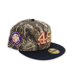 Real Tree Camo Houston Colt .45's Navy Blue Visor Red Bottom Celebrating 40 Years Side Patch New Era 59Fifty Fitted