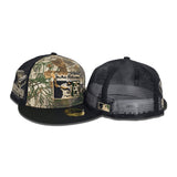 Real Tree Camo Jackie Robinson 75th Years Black Trucker Gray Bottom 42 Side Patch New Era 59Fifty Fitted