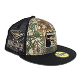 Real Tree Camo Jackie Robinson 75th Years Black Trucker Gray Bottom 42 Side Patch New Era 59Fifty Fitted