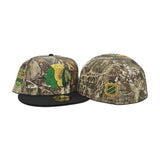Real Tree Chicago Blackhawks Black Visor Green Bottom 2014 Stadium Series Side Patch New Era 59Fifty Fitted