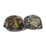 Real Tree Glow in The Dark Chicago Blackhawks Beige Camo Visor Green Bottom 42nd All Star Game Side Patch New Era 59Fifty Fitted