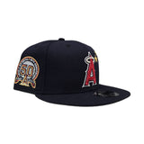 Red 3 Stars Los Angeles Angels Gray Bottom 50th Anniversary Side Patch New Era 9Fifty Snapback