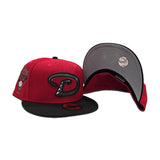 Red Arizona Diamondbacks Black Visor Gray Bottom 1998 Inaugural Season Side Patch New Era 59Fifty Fitted