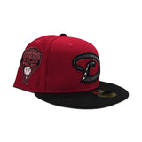 Red Arizona Diamondbacks Black Visor Gray Bottom 1998 Inaugural Season Side Patch New Era 59Fifty Fitted