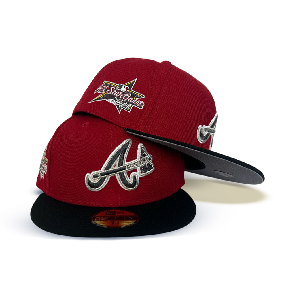 Red Atlanta Braves Black Visor Gray Bottom 2025 All Star Game Side
