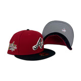 Red Atlanta Braves Black Visor Gray Bottom 2025 All Star Game Side Patch New Era 59Fifty Fitted