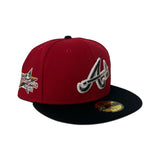 Red Atlanta Braves Black Visor Gray Bottom 2025 All Star Game Side Patch New Era 59Fifty Fitted