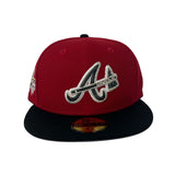 Red Atlanta Braves Black Visor Gray Bottom 2025 All Star Game Side Patch New Era 59Fifty Fitted