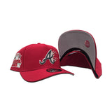 Red Atlanta Braves Gray Bottom Curved Brim 2000 All Star Game Side Patch New Era 9Forty A-frame Snapback