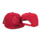 Red Baltimore Orioles Gray Bottom Memorial Stadium Side Patch New Era 9Fifty Snapback