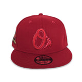 Red Baltimore Orioles Gray Bottom Memorial Stadium Side Patch New Era 9Fifty Snapback