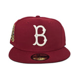 Red Brooklyn Dodgers Red Bottom 1942 All Star Game Side Patch New Era 59Fifty Fitted