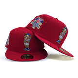 Red Mascot Logo Chicago Cubs Gray Bottom 1990 All Star Game Side Patch New Era 59Fifty Fitted
