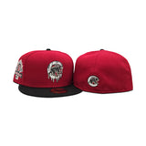 Red Chicago Cubs Drip Logo Black Visor Gray Bottom 1990 All Star Game Side Patch New Era 59Fifty Fitted