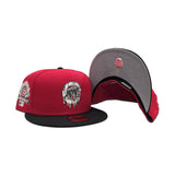 Red Chicago Cubs Drip Logo Black Visor Gray Bottom 1990 All Star Game Side Patch New Era 59Fifty Fitted